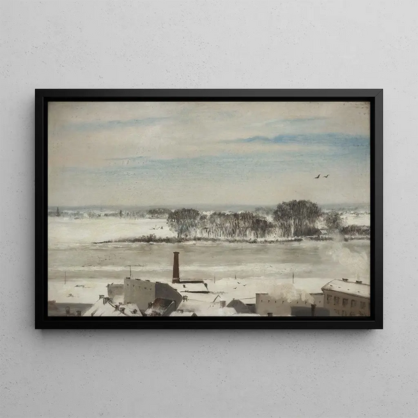 Blick aus den Fenstern des Wintergartens - Anna Bilińska-Bohdanowicz — gerahmtes Bild an der Wand