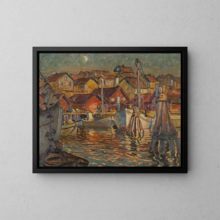 Anna Boberg - A Fishing Harbour Study from North Norway.webp