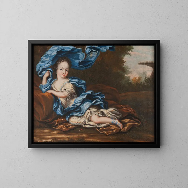 Hedvig Sophie von Schweden 1681-1708, schwedische Prinzessin und Herzogin consort von Holstein-Gottorp - Anna Maria Ehrenstrahl — gerahmtes Bild an der Wand