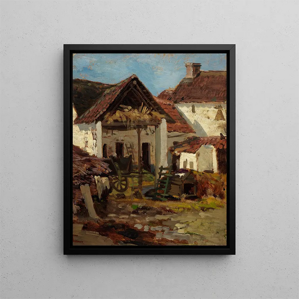 L'arrière-cour - Anna Nordlander — gerahmtes Bild an der Wand