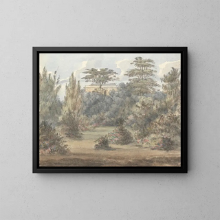 Garten der Blumen in Wanstead Grove - Anne Rushout — gerahmtes Bild an der Wand