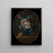 Vase de fleurs et coquillage - Anne Vallayer-Coster — gerahmtes Bild an der Wand