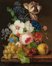 Ein Blumenstrauß mit Trauben und Nèfles - Anonym — Ansicht des Kunstwerks
