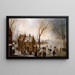 Winterlandschaft auf dem Eis - Anonym — gerahmtes Bild an der Wand