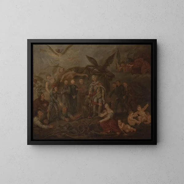Allegorie des Falls Polens - Anonym — gerahmtes Bild an der Wand