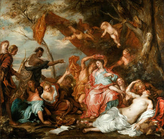 Amaryllis und Mirtillo, Szene aus Pastor Fido von Guarini - Anonym — Ansicht des Kunstwerks