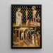 Diptychon-Gemälde der Gründung der Familie Winterfeld, rechte Flügel, Sainte Marie Madeleine, getragen von Engeln - Anonym — gerahmtes Bild an der Wand