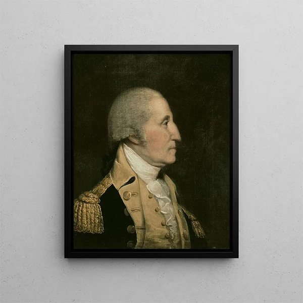 George Washington - Anonym — gerahmtes Bild an der Wand