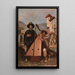 Harfenspieler - Anonym — gerahmtes Bild an der Wand