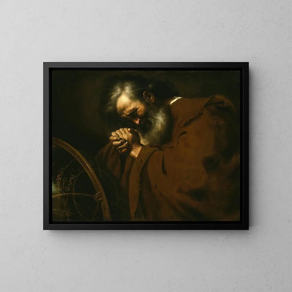 Héraclite, der weinende Philosoph - Anonym — gerahmtes Bild an der Wand