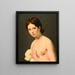 Junge Frau - Anonym — gerahmtes Bild an der Wand