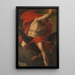 Jupiter mit einem Adler und Blitzen - Anonym — gerahmtes Bild an der Wand