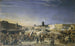 L'Attaque du Louvre am 29. Juli 1830 vom Pont-Neuf aus gesehen - Anonym — Ansicht des Kunstwerks