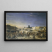 L'Attaque du Louvre am 29. Juli 1830 vom Pont-Neuf aus gesehen - Anonym — gerahmtes Bild an der Wand
