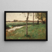 Prairie und Bach - Anonym — gerahmtes Bild an der Wand