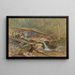 Teich im Wald - Anonym — gerahmtes Bild an der Wand