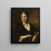 Portrait einer jungen Frau, Johana Fren von Tschamer - Anonym — gerahmtes Bild an der Wand