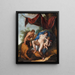 Venus endormie mit Cupido beobachtet von Satyren - Anonym — gerahmtes Bild an der Wand