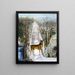 Hirsch am Echo Rock - Anonym — gerahmtes Bild an der Wand