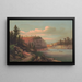 Sonnenuntergang am Mahonk-See, Ulster County - Anonym — gerahmtes Bild an der Wand