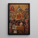 Reproduktion des Gemäldes La Sainte Trinité Vierge Marie et un homme mourant - Anonyme