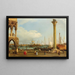 Venedig eine Ansicht des Bassins von San Marco von der Piazzetta - Anonym — gerahmtes Bild an der Wand