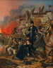 Verteidigung einer Türlinie durch die Nationalgarde, die Akademische Legion und die Mobile Garde - Anonym — Ansicht des Kunstwerks