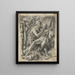 Vertumne und Pomone - Anonym — gerahmtes Bild an der Wand