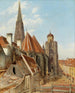 Ansicht der Kathedrale Saint-Étienne - Anonym — Ansicht des Kunstwerks