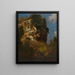 Landschaft mit Felsen - Anselm Feuerbach — gerahmtes Bild an der Wand