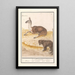 Lama Lama glama und Braunbär Ursus arctos - Anselmus Botius de Boodt — gerahmtes Bild an der Wand