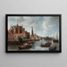 Ansicht der Nieuwe Kerk in Amsterdam - Anthonie Beerstraaten — gerahmtes Bild an der Wand