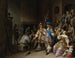 Innenansicht eines Wachsaals mit einer Halberdier-Kompanie, Kartenspielern und einer Frau mit Kind - Anthonie Palamedesz — Ansicht des Kunstwerks