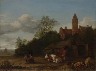 Szene vom Bauernhof - Anthonie van Borssom — Ansicht des Kunstwerks