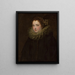 Portrait einer edlen Frau - Antoine van Dyck — gerahmtes Bild an der Wand