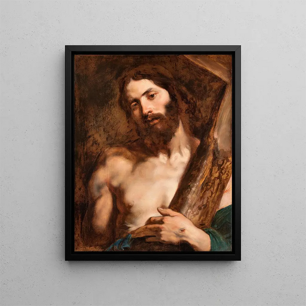 Der Christus tragend das Kreuz - Antoine van Dyck — gerahmtes Bild an der Wand