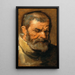 Tête d'homme barbu - Antoine van Dyck — gerahmtes Bild an der Wand