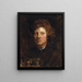 Kopf eines jungen Mannes - Antoine van Dyck — gerahmtes Bild an der Wand
