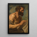 Studie eines bärtigen Mannes mit erhobenen Händen - Antoine van Dyck — gerahmtes Bild an der Wand