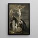 Der gekreuzigte Christus verehrt von den Heiligen Dominikus und Katharina von Siena - Antoine van Dyck — gerahmtes Bild an der Wand