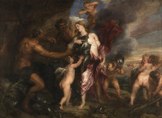 Thétis erhält die neue Rüstung von Achilles in Vulcains Werkstatt - Antoine van Dyck — Ansicht des Kunstwerks