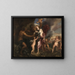 Thétis erhält die neue Rüstung von Achilles in Vulcains Werkstatt - Antoine van Dyck — gerahmtes Bild an der Wand