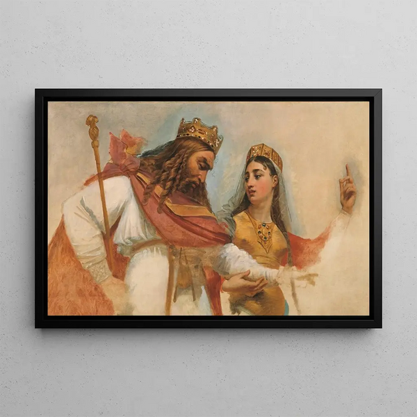 Clovis und Clotilde - Antoine-Jean Gros — gerahmtes Bild an der Wand