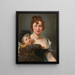 Portrait von Françoise Simonnier und ihrer Tochter - Antoine-Jean Gros — gerahmtes Bild an der Wand