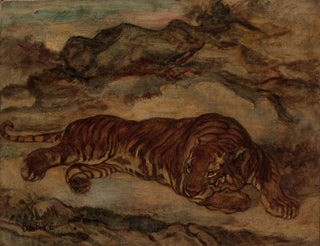 Tigre au repos - Antoine-Louis Barye — Ansicht des Kunstwerks