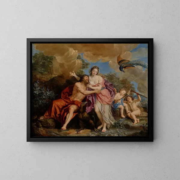 Jupiter und Junon auf dem Berg Ida - Antoine Coypel — gerahmtes Bild an der Wand