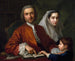 Dr Savatore Bernard mit seiner Frau und seinem Sohn - Antoine De Favray — Ansicht des Kunstwerks
