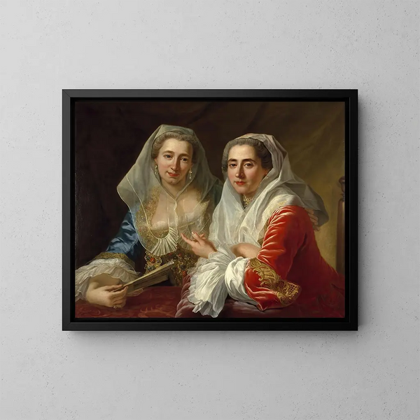 Die Schwestern Mirabita - Antoine De Favray — gerahmtes Bild an der Wand