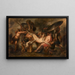 Die Griechen und die Trojaner kämpfen um den Körper von Patroklos - Antoine Joseph Wiertz — gerahmtes Bild an der Wand