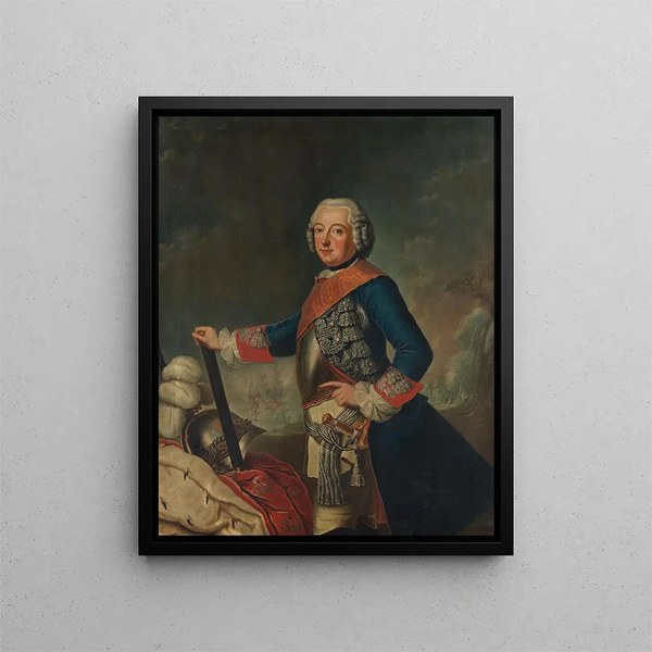 Friedrich II. der Große - Antoine Pesne — gerahmtes Bild an der Wand